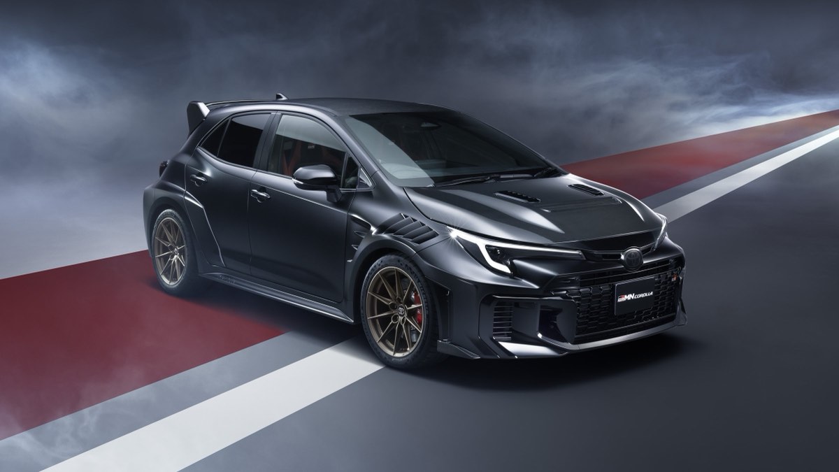 A 2026 Toyota GRMN Corolla in a studio
